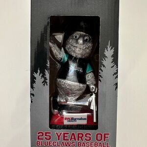 NIB BlueClaws Baseball Silver Shine Barons Bobble Head